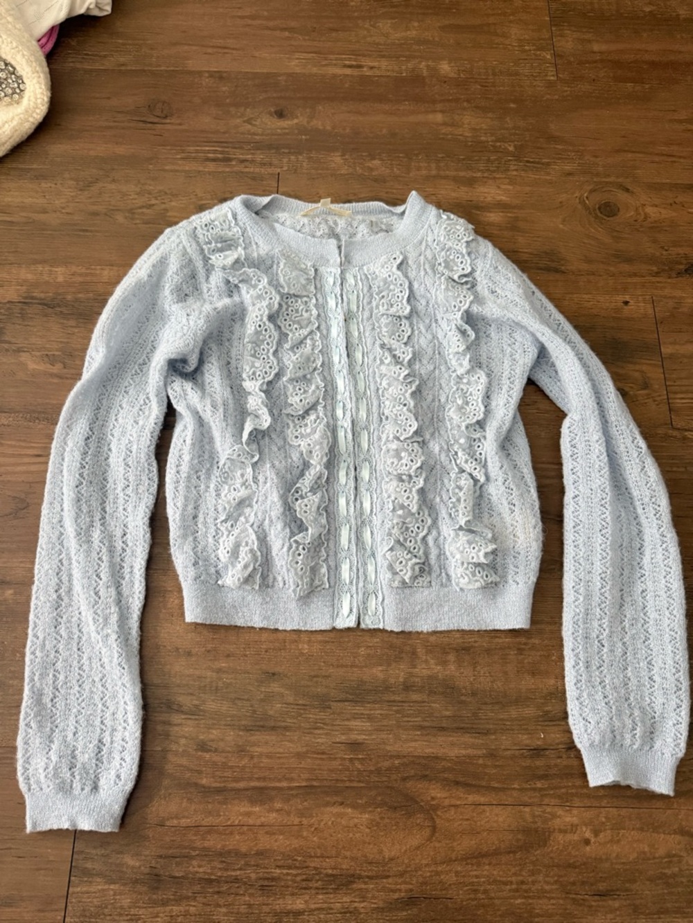 LoveShackFancy  Lace Ruffle Cardigan - Picture 3 of 5